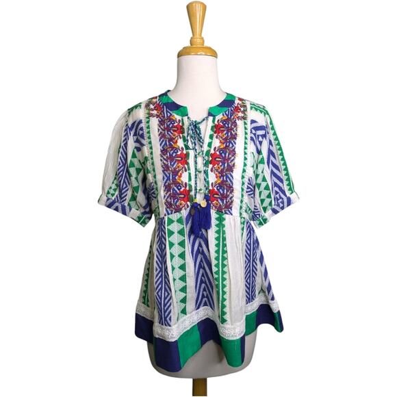 Anthropologie Verb Pallavi Singhee Sylvia Babydoll Blouse Top Womens XS - Picture 1 of 12